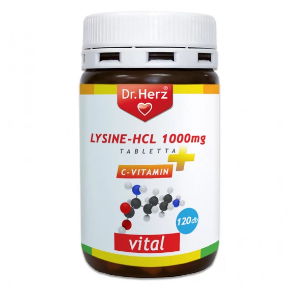 Dr Herz Lysine-HCL+C-vit. tabletta 120x
