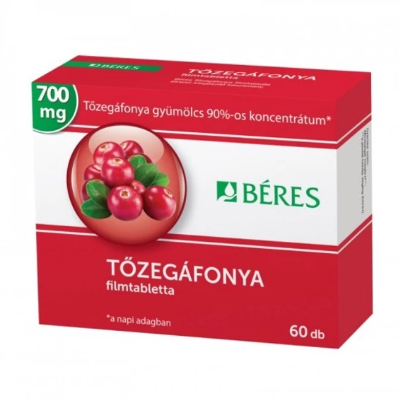 Béres Tőzegáfonya filmtabletta 700mg 60x
