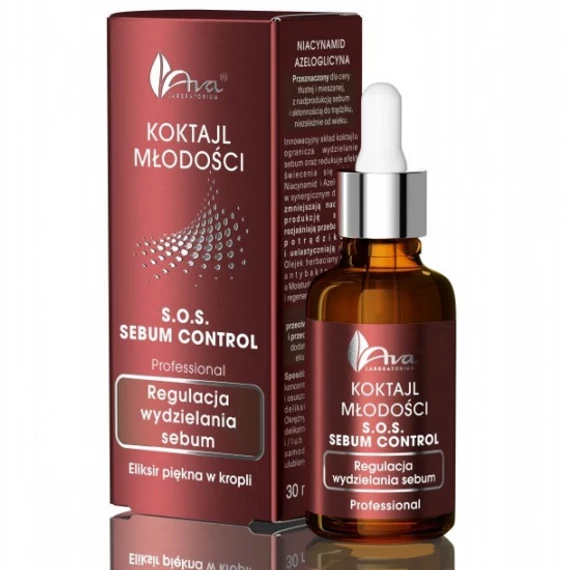 Ava S.O.S. Sebum Control Faggyú normalizáló ampulla 30ml