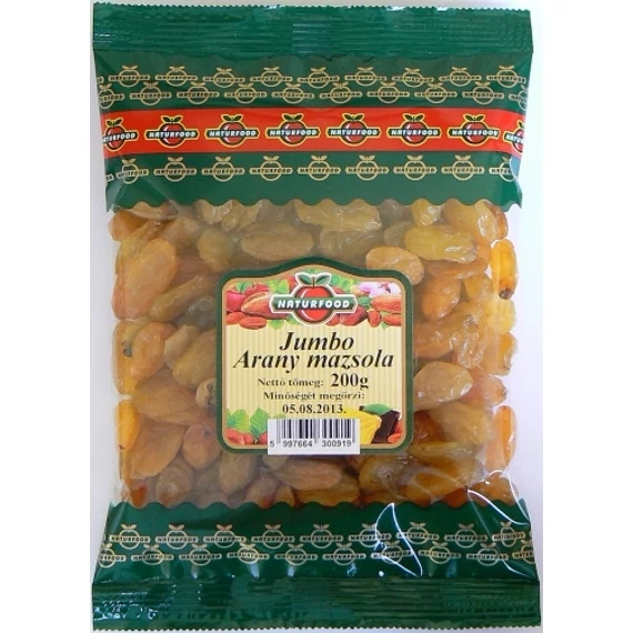 Naturfood Jumbó Arany mazsola 150g