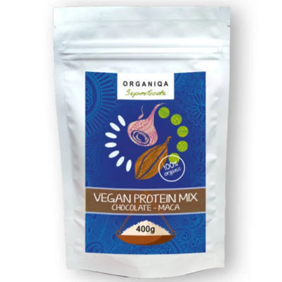 Organiqa bio vegán csoki-maca fehérje 400g