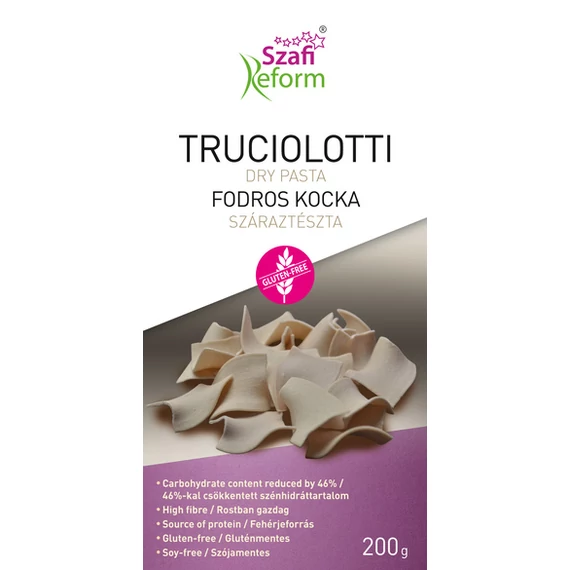 Szafi Reform gluténmentes száraztészta fodros kocka 200g