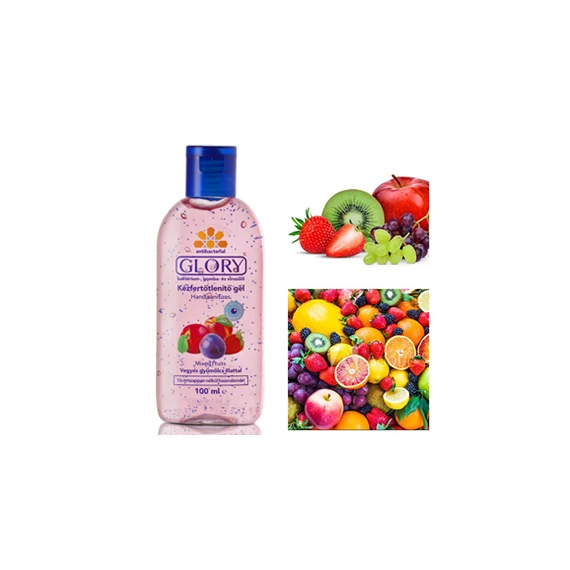 Glory antibacteriális kézfertőtlenítő gél vegyes Gyümölcs 100ml