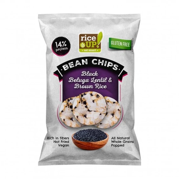 Rice Up Proteines Chips fekete Beluga lencsével 60g