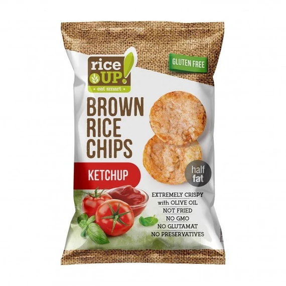 Rice Up Barna rizs Chips ketchup ízű 60g