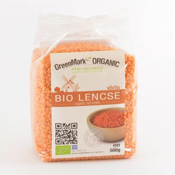 GreenMark bio Lencse vörös 500g