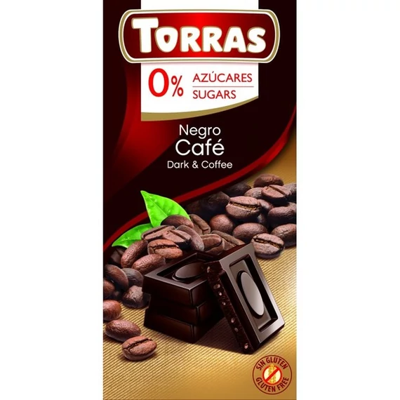 Torras étcsokoládé kávés diabetikus gluténmentes 75g