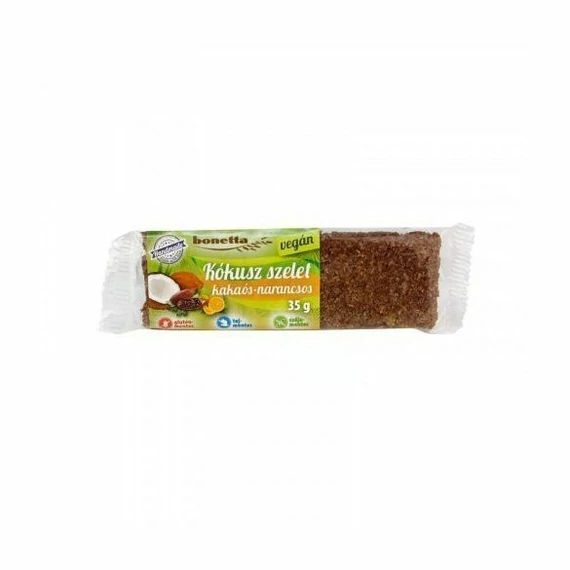 Bonetta vegán kókusz szelet kakaós narancsos 35g