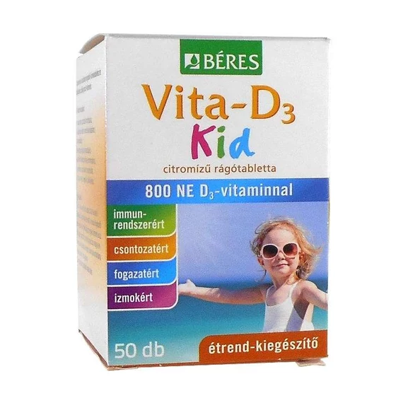 Béres Vita-D3 Kid rágótabletta citrom 50x