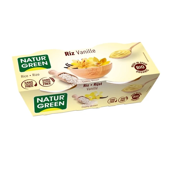 NaturGreen bio rizsdesszert vaníliával 2*125g 250g
