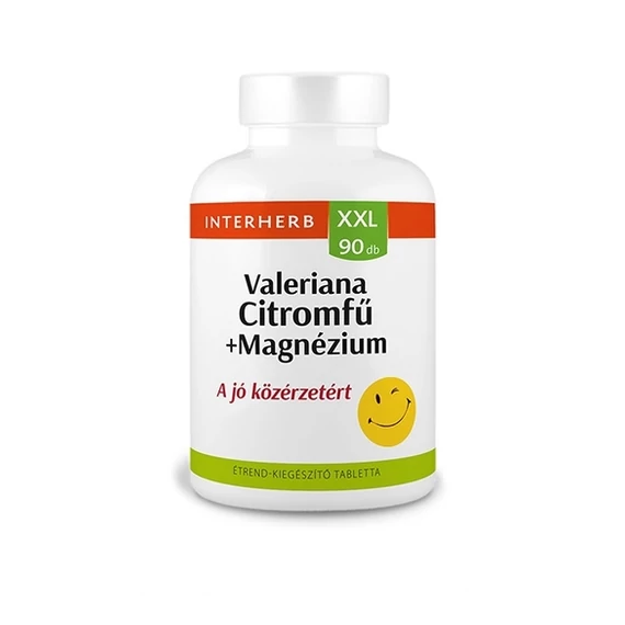 Interherb XXL Valeriana Citromfű+Magnézium tabletta 90x