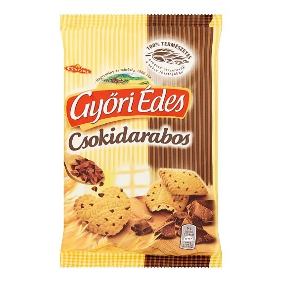 Győri édes keksz csokidarabos 150g