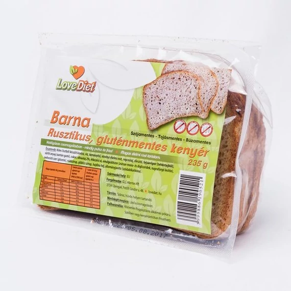 Love Diet gluténmentes rusztikus barna kenyér 235g