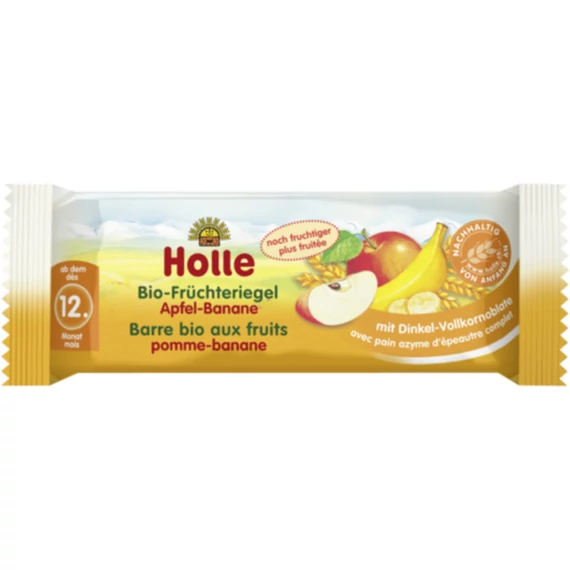 Holle bio gyümölcsszelet alma banán 25g
