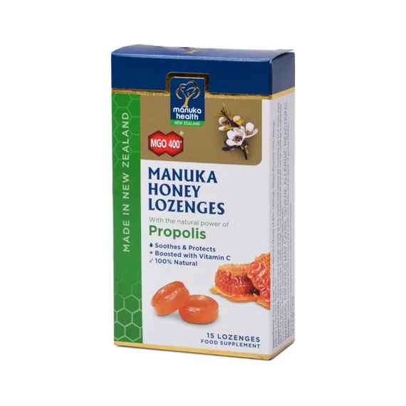 Apiland Manuka MGO 400+ mézes cukorka propoliszos 65g
