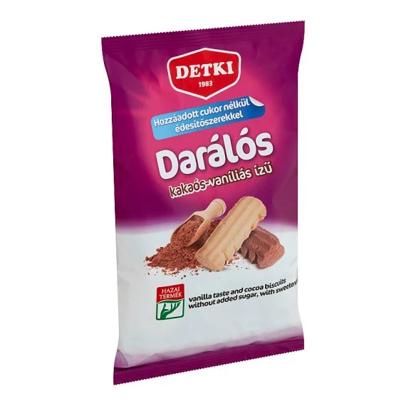 Detki darálós kakaós-vaníliás cukormentes keksz 180g