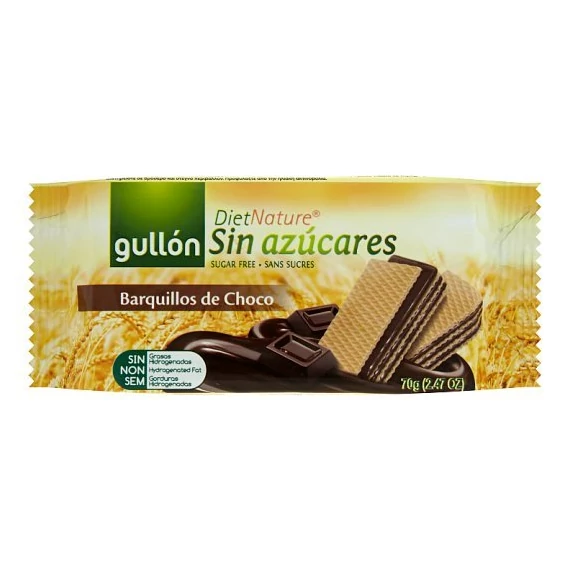 Gullon diabetikus nápolyi kakaós Barquillos de Choco 60g