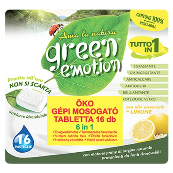 Green Emotion öko gépi mosogató tabletta 5in1 16db