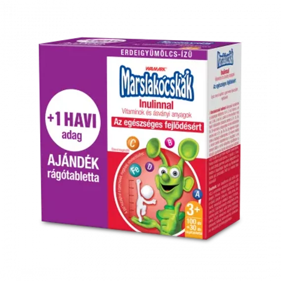 Marslakócskák Inulinnal rágótabletta erdei 100+30 130x