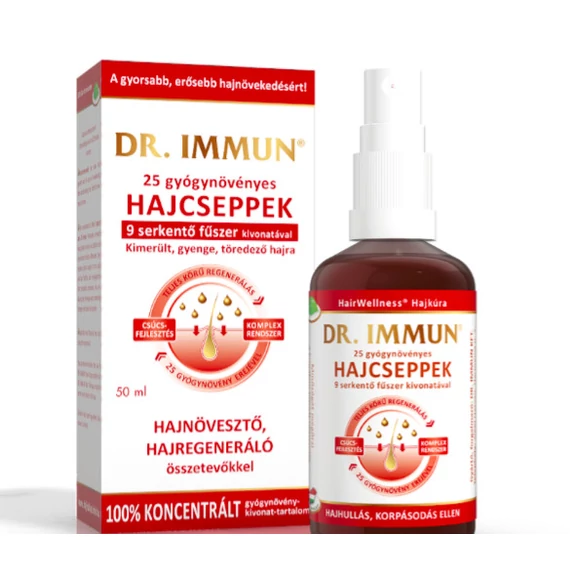 Dr Immun 25 gyógynövényes Hajcseppek 9 fűszeres 50ml