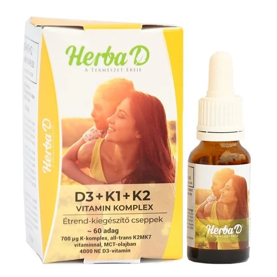Herba-D D3+K1+K2 vitamin komplex 20ml