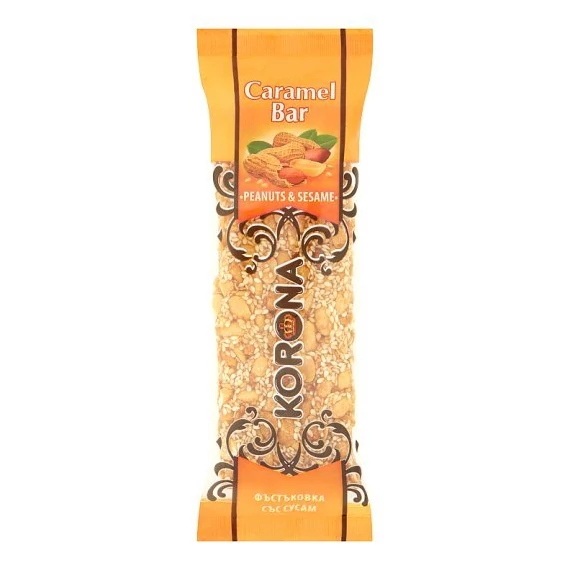 Korona földimogyorós-szezámmagos szelet Caramel Bar 60g