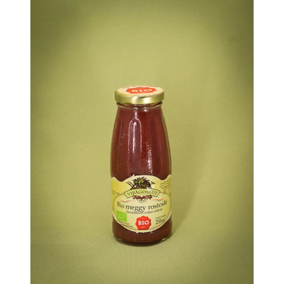 Virágoskút bio meggy rostoslé 200ml