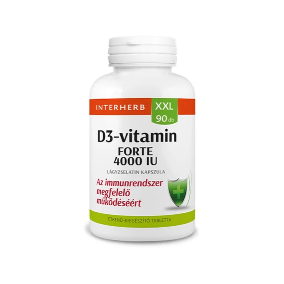 Interherb XXL D3 vitamin forte 4000NE kapszula 90x