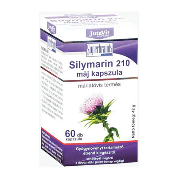 Jutavit Silymarin 210 máj kapszula /máriatövis/ kapszula 60db