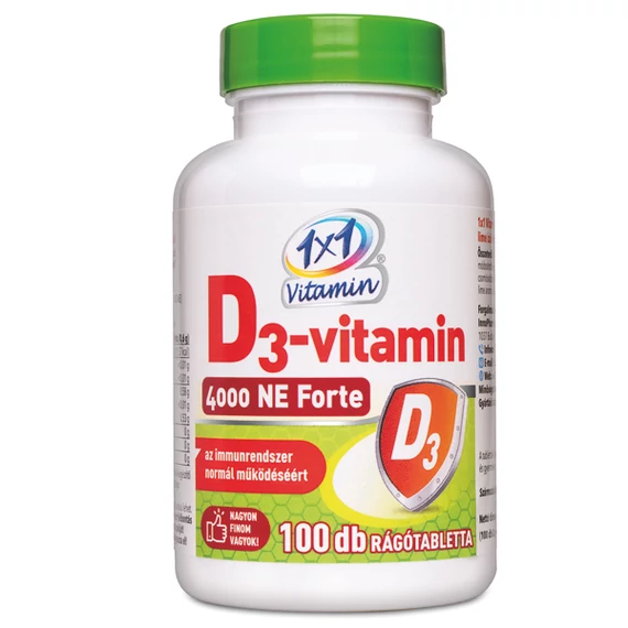1x1 Vitaday D3 vitamin 4000NE Forte rágótabletta 100x