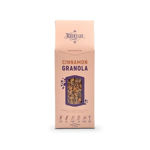 Hesters Life Cinnamon granola fahéjas 320g