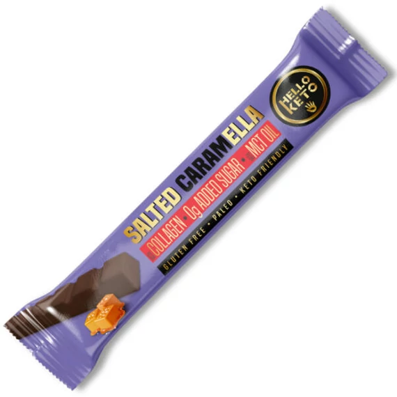 HelloKeto Kakaóvaj szelet sós-karamellás édesítőszerrel 40g