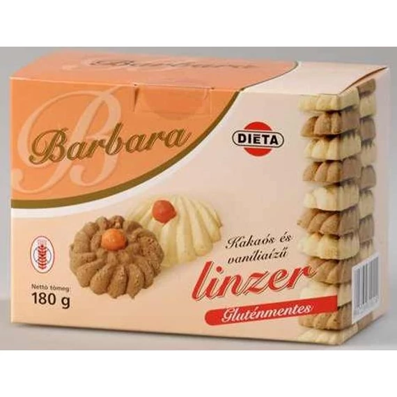 Barbara gluténmentes teasütemény kakaós-vaníliás linzer 150g