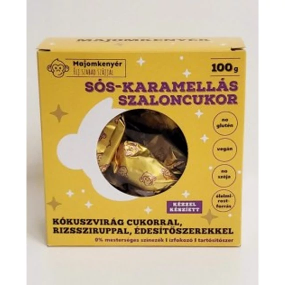 Majomkenyér szaloncukor Sós-karamellás 100g