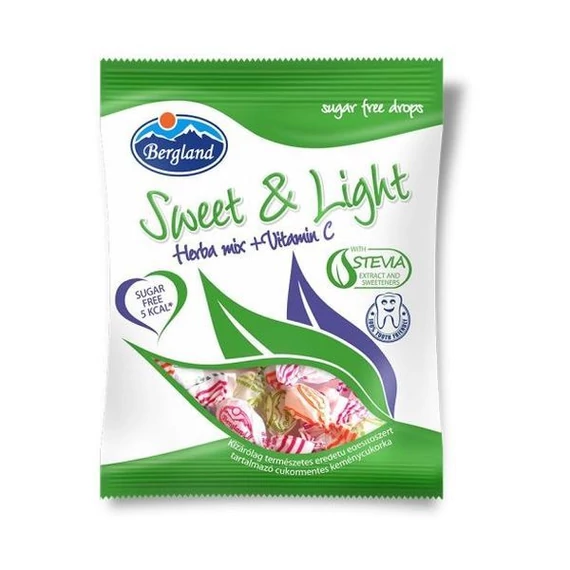 Bergland Sweet&Light cukormentes cukorka herba mix 60g