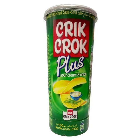 Crik Crok gluténmentes hagymás-tejfölös burgonya chips 100g