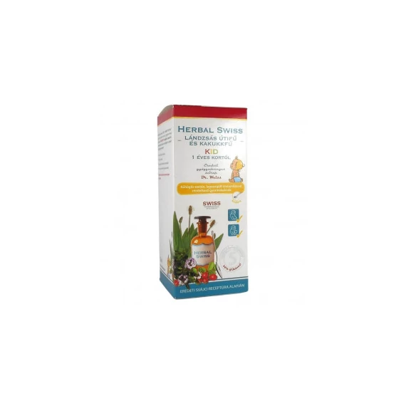 Herbal Swiss Kid lándzsás útifű és kakukkfű szirup 1 éves kortól 150ml