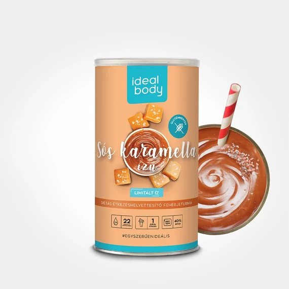 IdealBody fogyókúrás fehérje turmixpor sós karamellás 525g