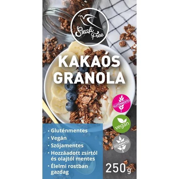 Szafi free kakaós granola,gluténmentes 250g