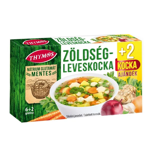 Thymos leveskocka zöldséges 6+2 80g