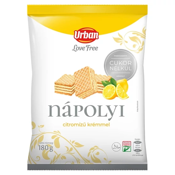 Urban Love free citromízű nápolyi HCN 180g