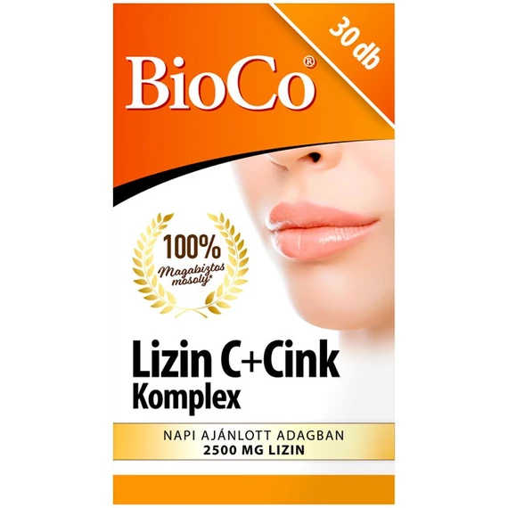BioCo Lizin C+Cink komplex tabletta 30x