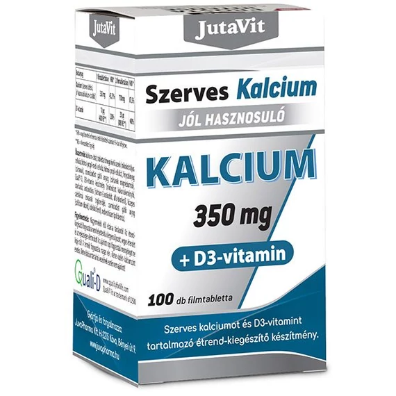 Jutavit szerves Kálcium 350mg +D3 vitamin 100x