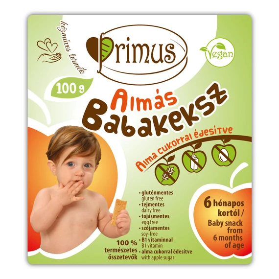 Primus Vegán almás babakeksz 100g