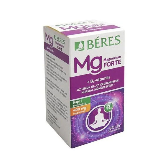 Béres Magnézium 400mg+B6 forte filmtabletta 50x