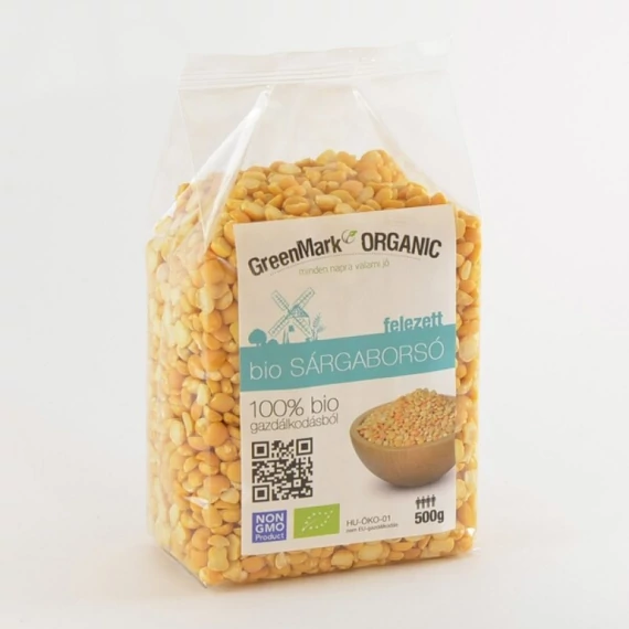 Greenmark Bio felezett Sárgaborsó 500g