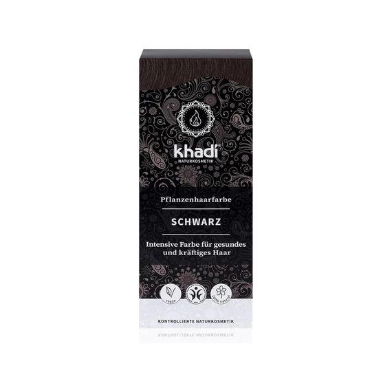 Khadi bio hajfesték por fekete 100g