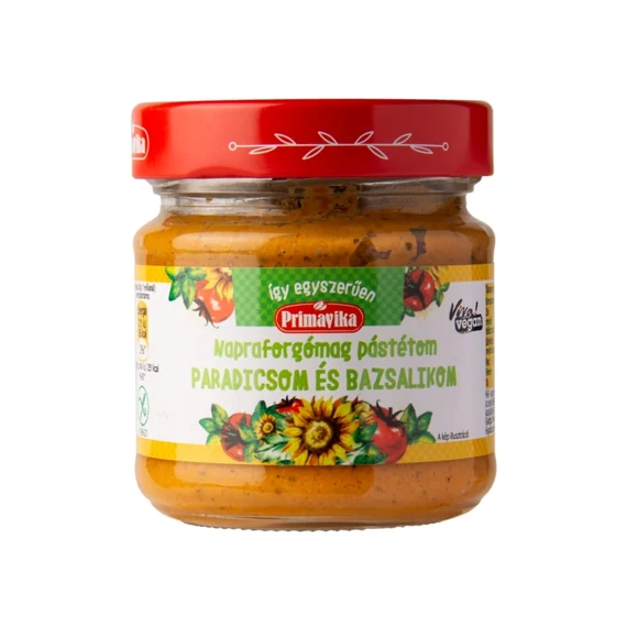Primavika napraforgómagpástétom paradicsom-bazsalikom 160g