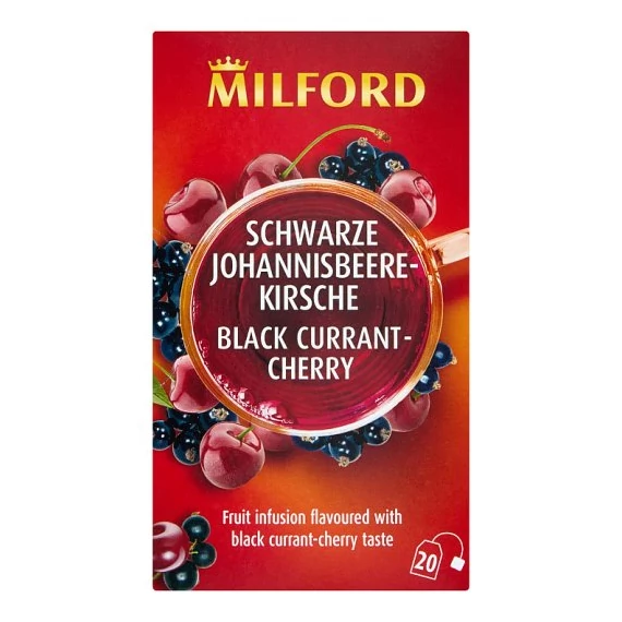 Milford Feketeribizli-cseresznye ízű gyümölcstea 20x2,5 20x