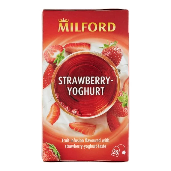 Milford eper-joghurt ízű gyümölcstea 20x2,5g 20x
